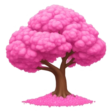 Pink tree growing cystals sticker