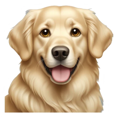 Cream color golden retriever  sticker