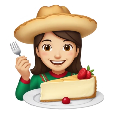 Mexican eating cheesecake sticker