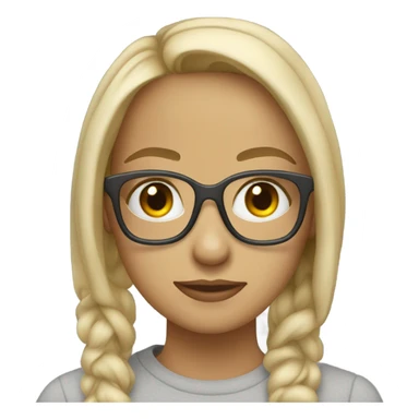 Dirty blonde with gray prescription glasses hazel eyes sticker