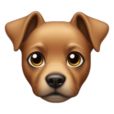 little dog pincher with large face and with black skin color sticker