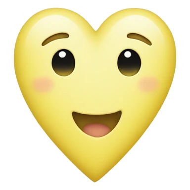 a pale yellow heart sticker