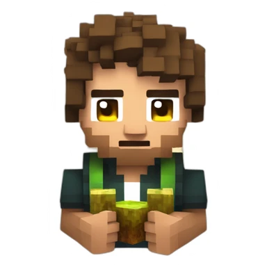 JeromeASF Minecraft character holding GG sticker