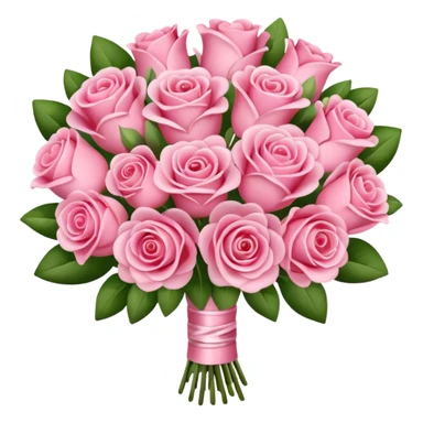pink bouquet with heart accents sticker