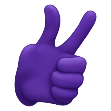 purple call me hand sticker