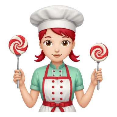 Mixer + peppermint apron, Candy Chef. sticker