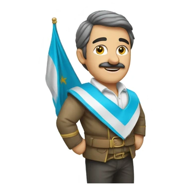 Jefe maestro con la bandera de GALICIA sticker