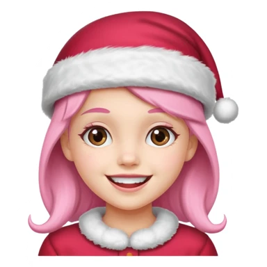 christmas pink girl sticker