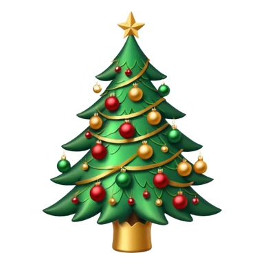 Lit Xmas tree sticker
