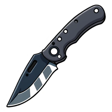 Tactical Spyderco knife with serrated edge sticker