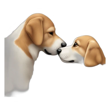 Nose to nose Mutter und sohn, eskimokuss sticker