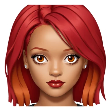 Rihanna with red hair  sticker