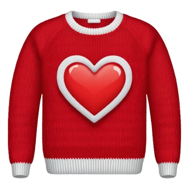 Sweater pattern heart sticker
