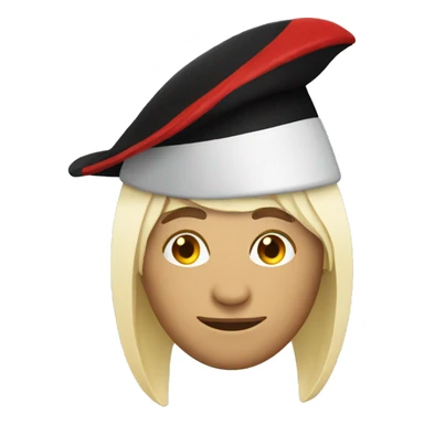 Simple emoji with Albanian hat sticker