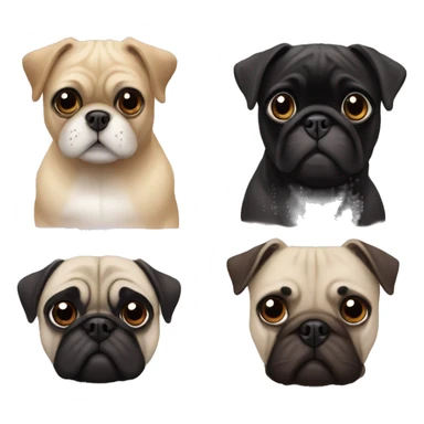 Pug and westy sticker