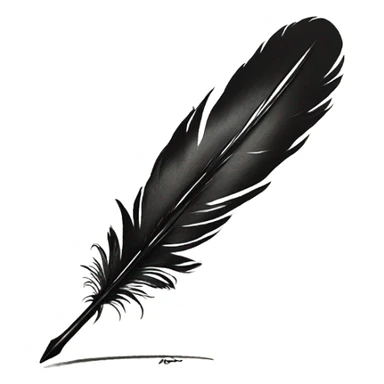 feather pen and ink sticker