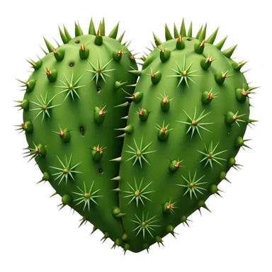 Cactus heart with thorns sticker