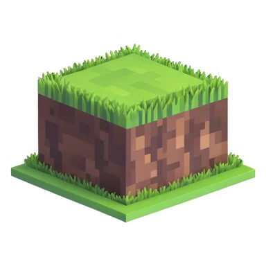 Minecraft grass block sticker