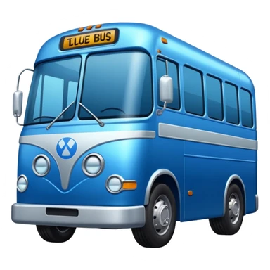 autobus para equipo azul  sticker