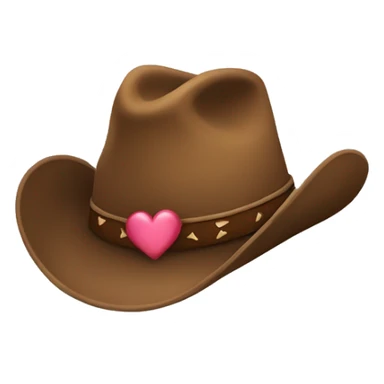 Cowboyhat with hearts within sticker