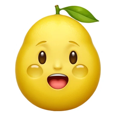 Lemon emoji 🍋 with a crying laughing face 😂 sticker
