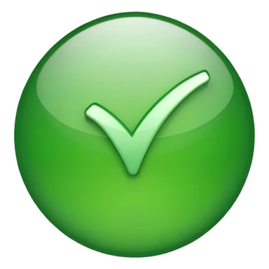 green check mark sticker