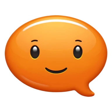 Chat bubble with orange accents sticker