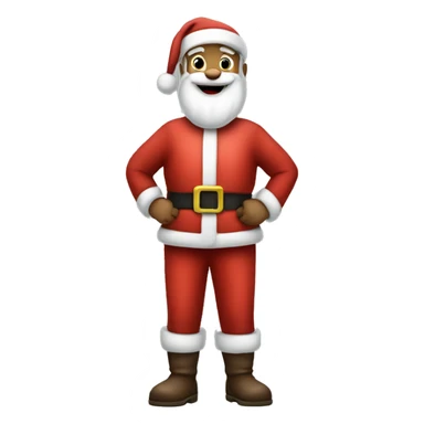 Santa clause full body wearing Santa uniform with lights on his body sticker