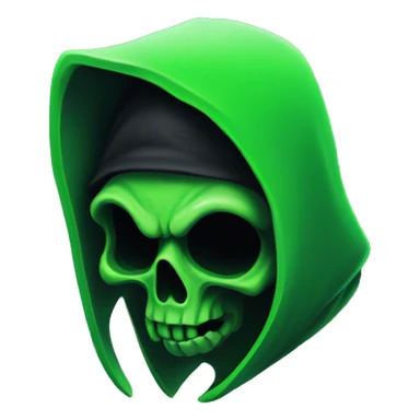 Neon green grim reaper sticker
