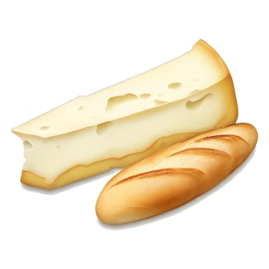 Brie cheese with baguette sticker
