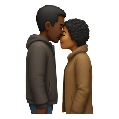 Two people kissing sticker