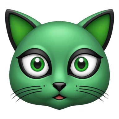 Gata con ojos verdes y negro sticker