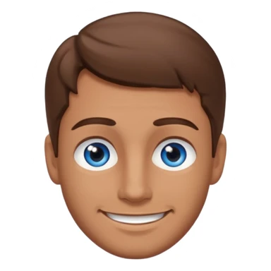 dad with brown hair and blue eyes emoji sticker