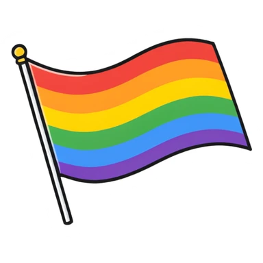 Gay flag sticker