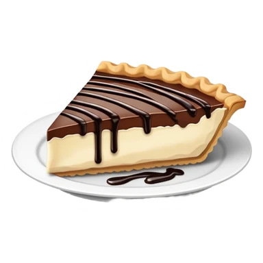 piece of pie drizzled in chocolate sticker