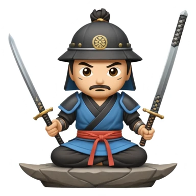 A Japanese stone forge with a sword sticker