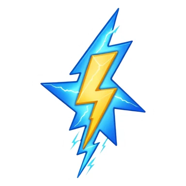 blue bolt sticker
