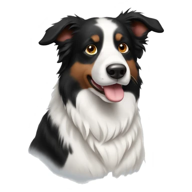   White and black border collie with brown eyes? sticker