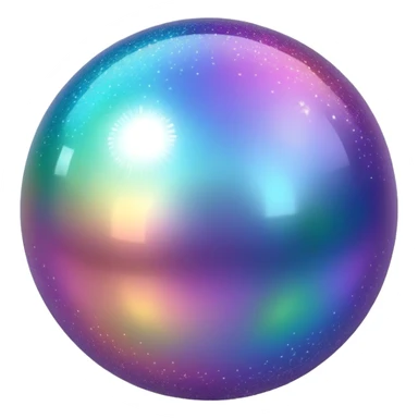 Iridescent big giant glistening glossy sparkly shiny glittery thing sticker