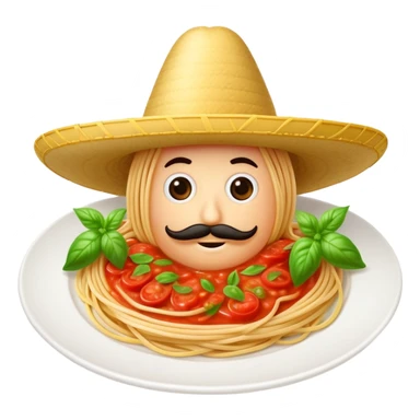 Spaghetti with a sombrero  sticker