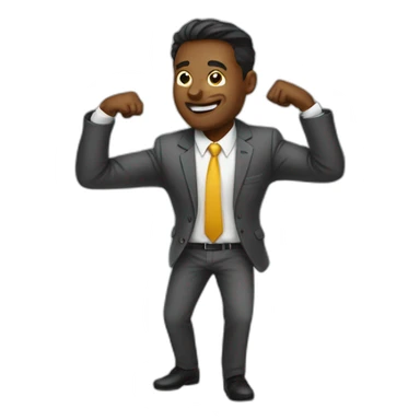 finance bro aggressively dabbing sticker