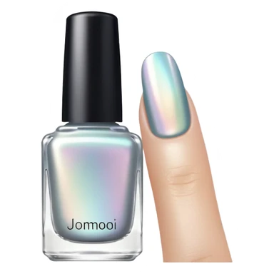 Colorshifting silver, beautiful opalescent, pearlescent effect Nail polish, translucent bottle sticker