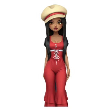 dark beauty with hat sticker