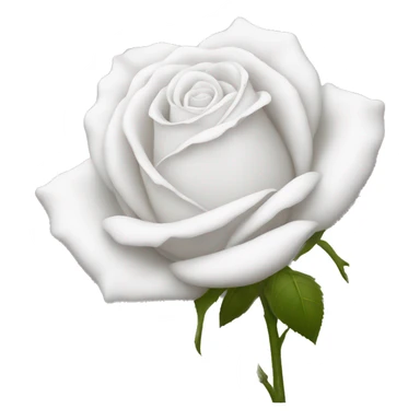 Rose white sticker