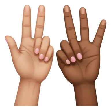 Yvl handsign two hands interlocking doing the same sign at the pinkey finger sticker