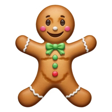 Omino di pan di zenzero con glassa bianca sticker