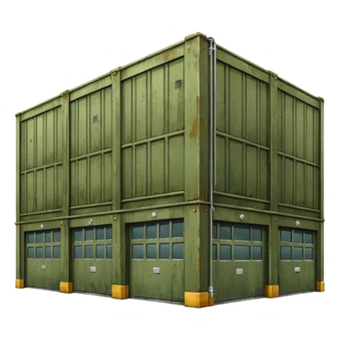 military green warehouse sticker