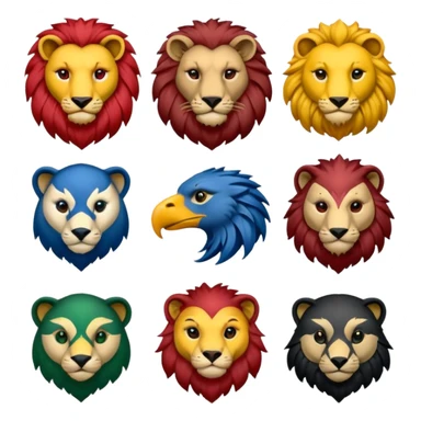 Make emoji of the Howarts house logos. sticker