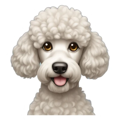 Poodle dog sticker