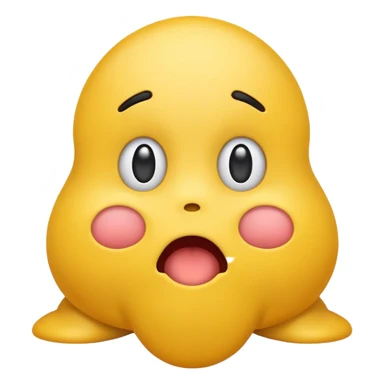 yellow emoji with butt pooping sticker